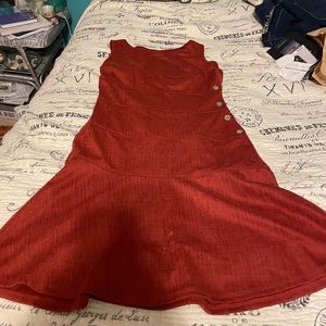 Rust colored dressy casual knit dress